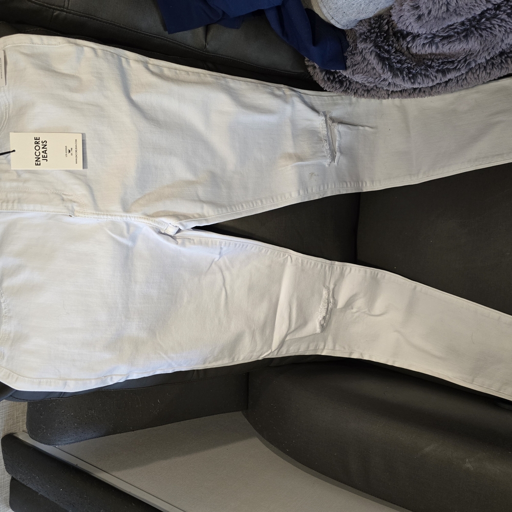Encore Jeans White Skinny Jeans Full-Length